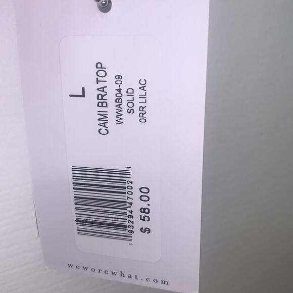 WEWOREWHAT Cami Bra Top.‎ Lilac. Large - Picture 5 of 6